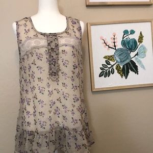 Sheer tunic top size XL